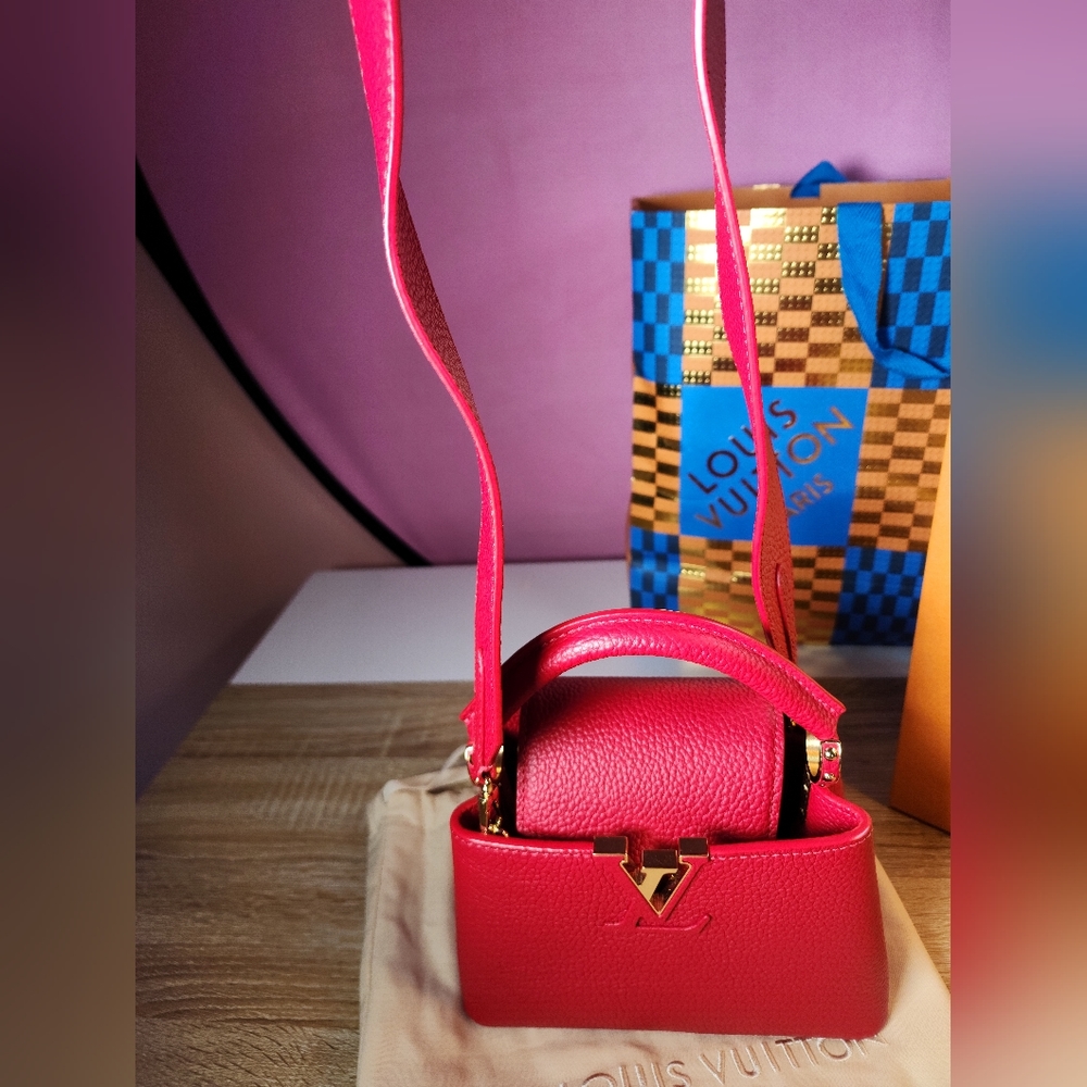 LV  Capucine Mini Taurillion Scarlett  BRAND NEW NEVER BEEN USED NWT - Picture 6 of 12